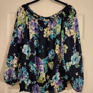 Charter Club Floral Blouse, Size XL
